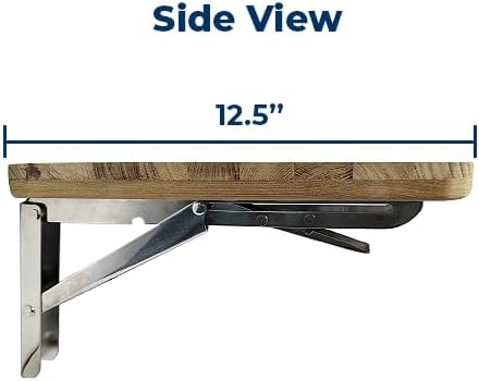 Slotted Teak Wall Mounted Shower Seat