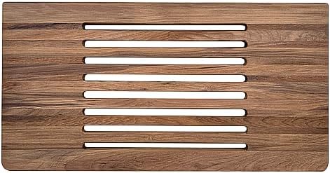 Slotted Teak Wall Mounted Shower Seat