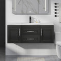 Black 48 Inch Floating Bathroom Vanity