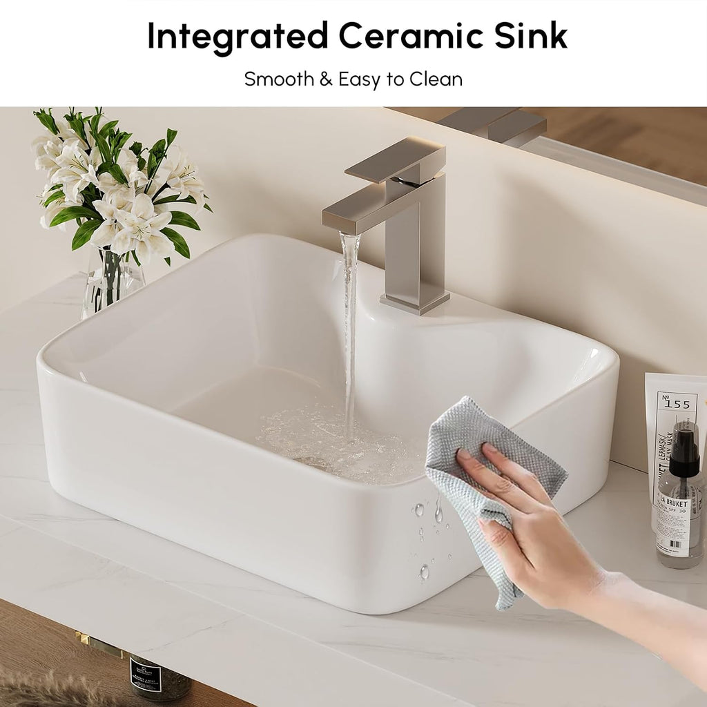 Natural Stone Top Floating Vanity