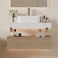 Natural Stone Top Floating Vanity