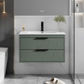 Sage Green Modern Floating Vanity
