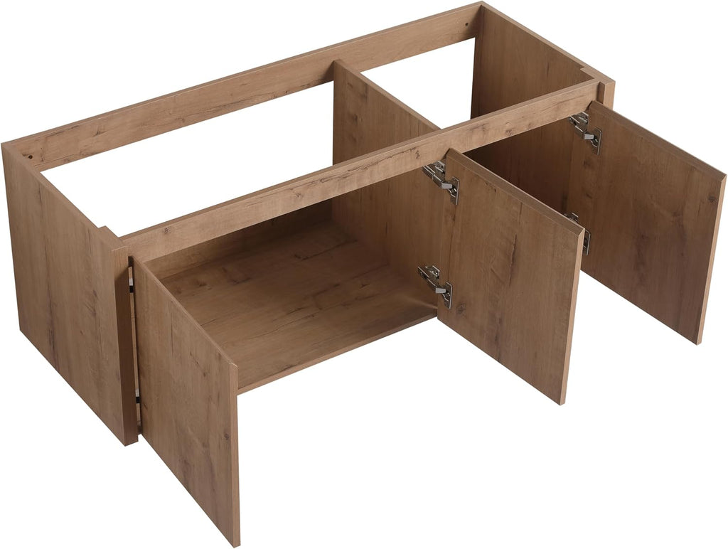 Brown 48 Inch Floating Bathroom Vanity