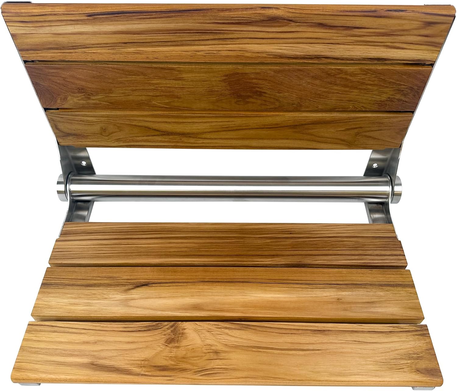 Wall Mounted Teak Shower Seat With Back