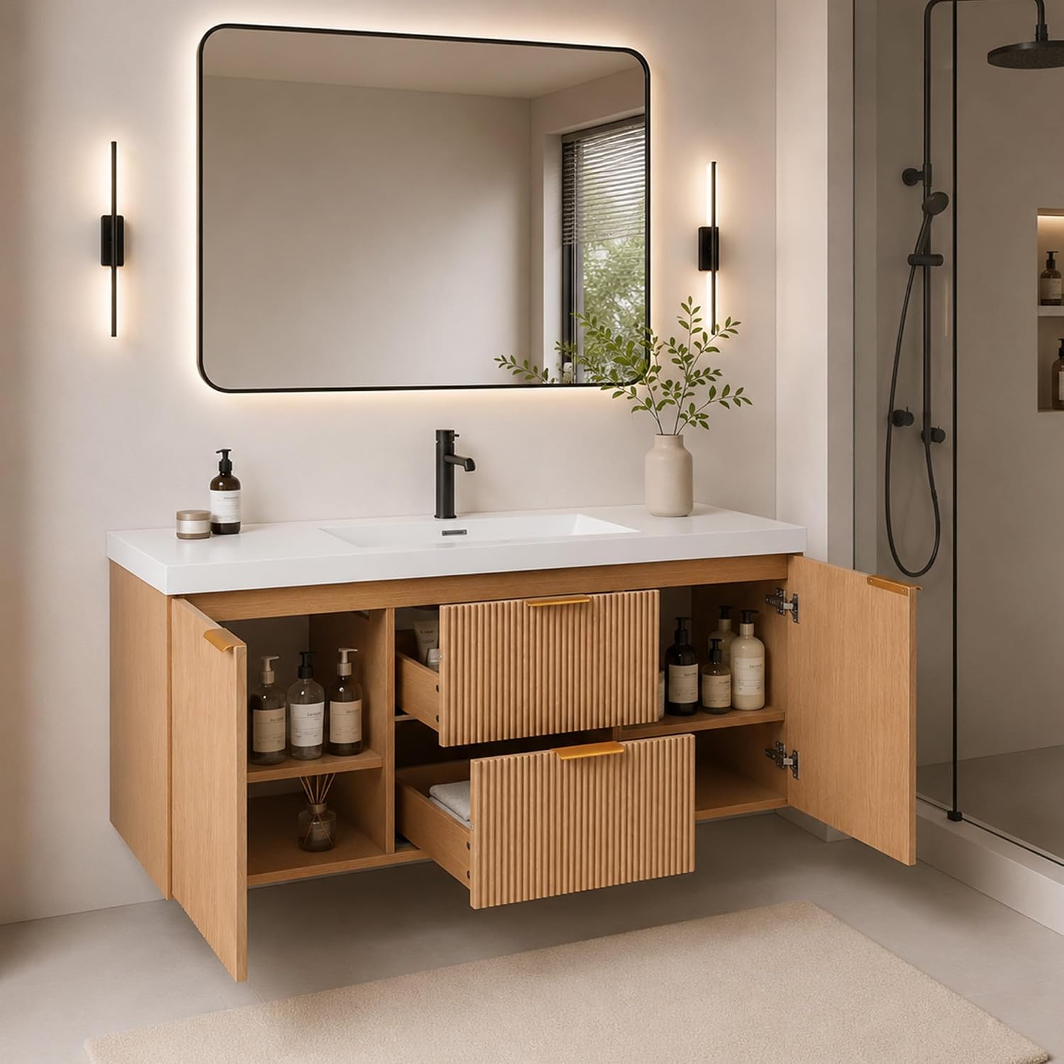 48 Inch Wall Mounted Bathroom Vanity