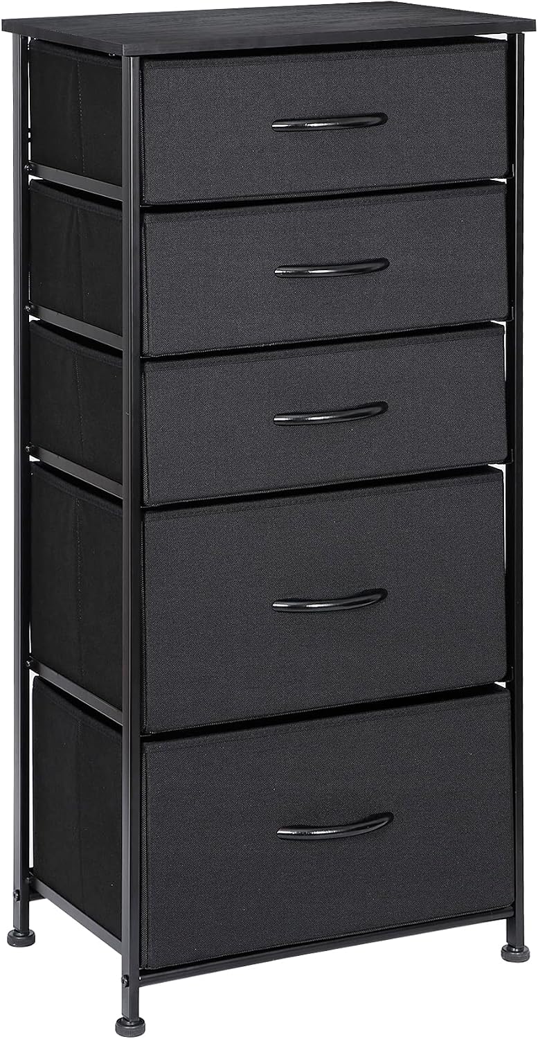 5 Drawer Vertical Fabric Storage Dresser