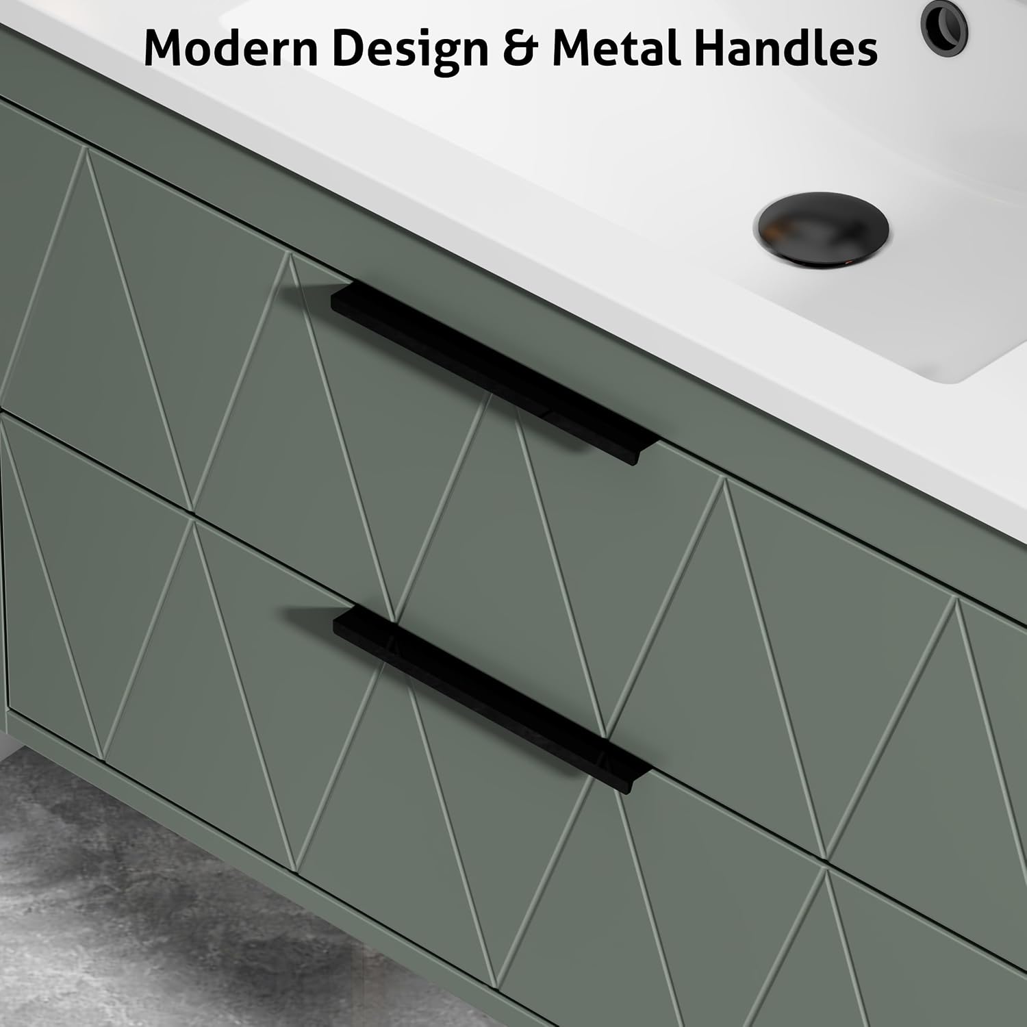 Sage Green Modern Floating Vanity