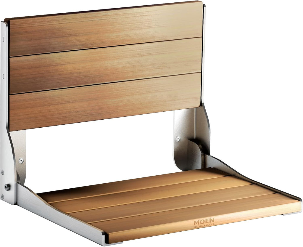Ada Teak Fold Down Wall Shower Chair