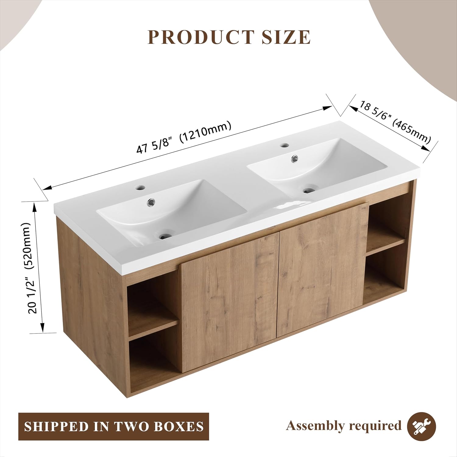 Modern Floating Double Sink Vanity