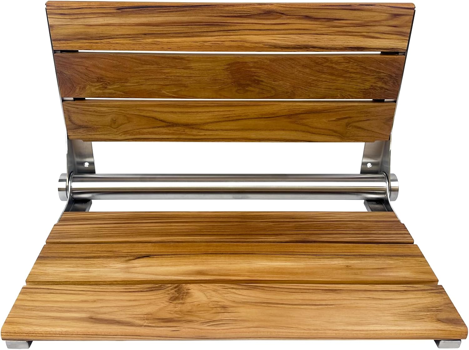 Wall Mounted Teak Shower Seat With Back