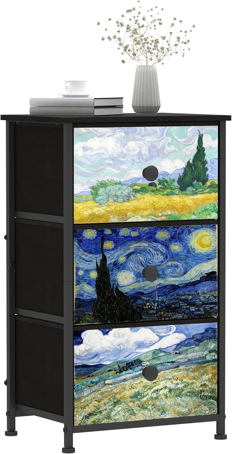 Narrow 5 Drawer Fabric Storage Dresser