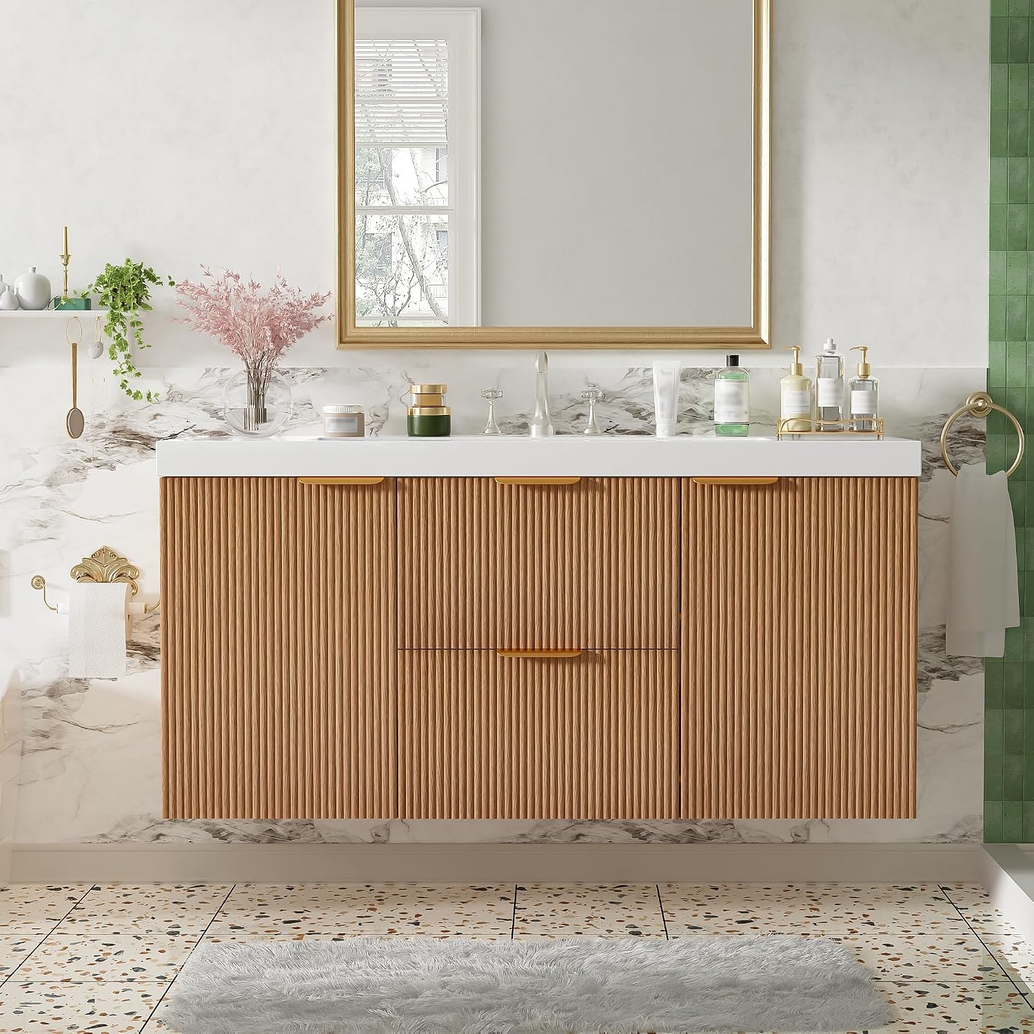 48 Inch Double Sink Wall Vanity