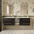 Modern Wall Mounted Double Sink Vanity