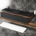 Walnut Floating Double Sink Vanity