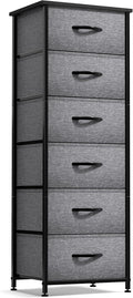 Greige 6 Drawer Kids Storage Dresser