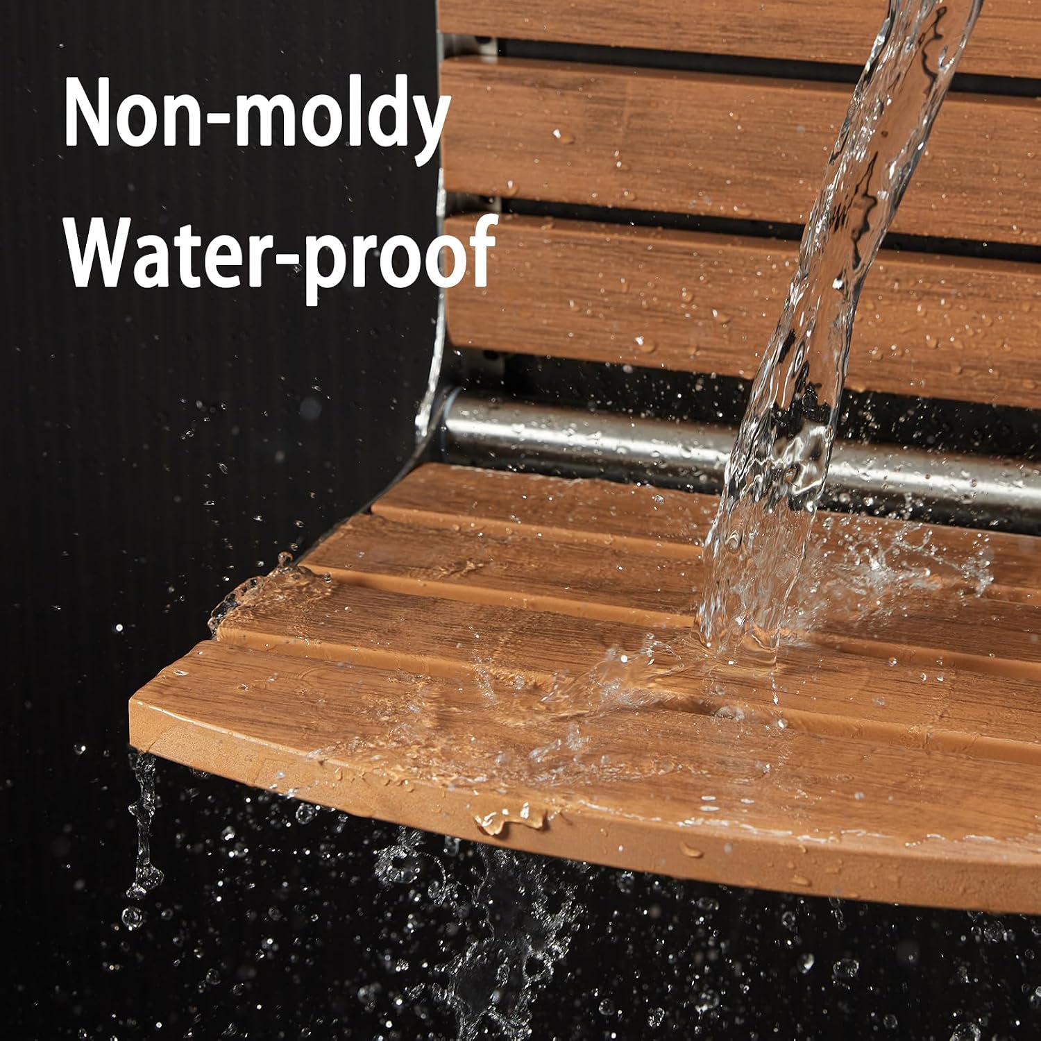 Teak Wall Mounted Foldable Shower Seat