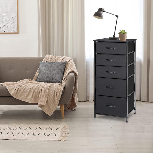 5 Drawer Vertical Fabric Storage Dresser