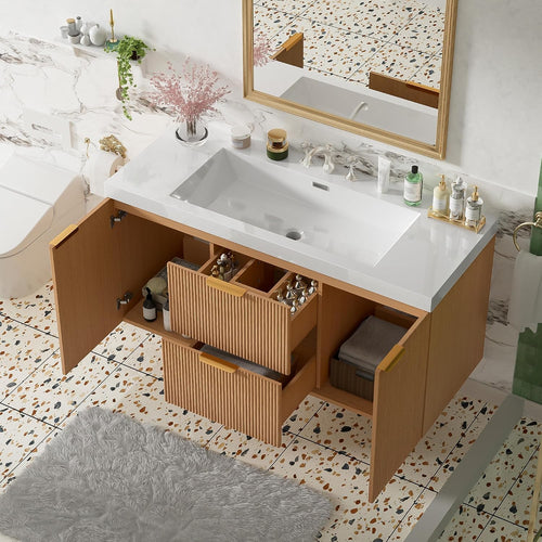 48 Inch Wall Mounted Bathroom Vanity